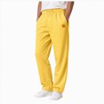 thumbnail image 1 of TOWED22 Men's Cargo Sweatpants Joggers Casual Pants with Pockets for Hiking Athletic Workout(Yellow,XL), 1 of 5