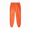 thumbnail image 1 of TOWED22 Men's Cotton Sweatpants Open Bottom Athletic Jogger Sweatpants Lightweight Sweat Pants Lounge Pants with Pockets(Orange,XL), 1 of 3
