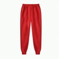 thumbnail image 1 of TOWED22 Men's Cotton Sweatpants Open Bottom Athletic Jogger Sweatpants Lightweight Sweat Pants Lounge Pants with Pockets(Red,XXL), 1 of 3