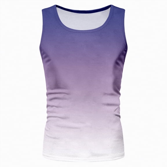 TOWED22 Men's Drop Shoulder Workout Gym Tanks Muscle Shirts Tee T-Shirts Fitness Running Top(Purple,L)