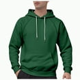thumbnail image 1 of TOWED22 Men's Fleece Pullover Hoodie Loose Fit Soft Hooded Sweatshirt With Pockets(Dark Green,M), 1 of 9