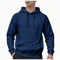 thumbnail image 1 of TOWED22 Men's Fleece Pullover Hoodie Loose Fit Soft Hooded Sweatshirt With Pockets(Navy,L), 1 of 9