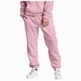 thumbnail image 1 of TOWED22 Men's Fleece Sweatpants Lightweight Cotton Tapered Joggers Workout Running Sweat Pants with Pockets(Pink,XXXL), 1 of 4