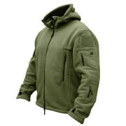 TOWED22 Men's Full-Zip Jacket Casual Stand Collar Outwear Winter Jackets Warm Coats Green,4XL