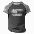 thumbnail image 1 of TOWED22 Men's Graphic Tees American Flag Patriotic T-Shirts Short Sleeve 4th of July Shirt Crewneck Summer Workout Tops Dark Gray,3XL, 1 of 4