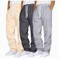 thumbnail image 1 of TOWED22 Men's Lightweight Sweatpants with Pockets Open Bottom Athletic Pants for Workout,Jogging,Gym,Running,Training(Khaki,M), 1 of 8