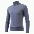 thumbnail image 1 of TOWED22 Men's Mock Neck Shirts, Long Sleeve Slim Fit Turtleneck Tops Lightweight Basic Pullover Casual Knit Sweaters(Dark Gray,XL), 1 of 5