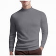 thumbnail image 1 of TOWED22 Men's Mock Turtleneck Sweater Long Sleeve Half Neck Pullover Thermal Casual Ribbed High Neck Pullover Sweater(Dark Gray,XL), 1 of 7