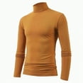 thumbnail image 1 of TOWED22 Men's Slim Fit Mock Turtleneck T Shirt Casual Basic Knitted Long Sleeve Pullover Sweater(Yellow,S), 1 of 5
