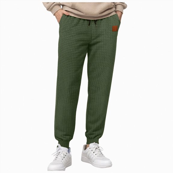 TOWED22 Men's Sweatpants Athletic Lounge Pants Elastic Bottom Jogger Workout Pant with Pocket(Dark Green,S)