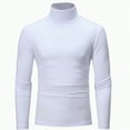 thumbnail image 1 of TOWED22 Men's Turtleneck Long Sleeve Shirts Thermal Base Layer Top Lightweight Undershirt(White,XXXL), 1 of 7