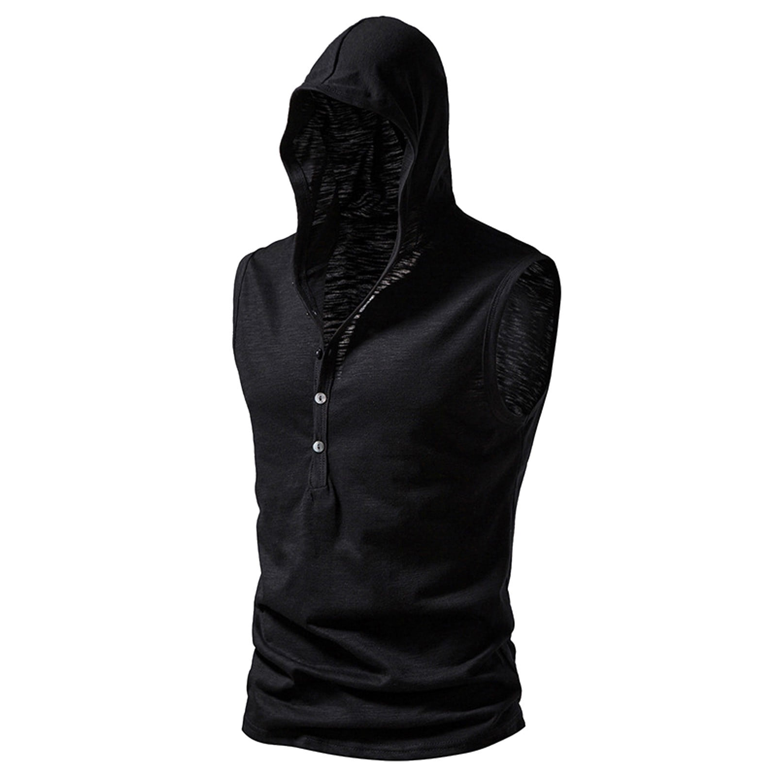 TOWED22 Men's Workout Hooded Tank Tops Sports Training Sleeveless Gym Hoodies Bodybuilding Cut