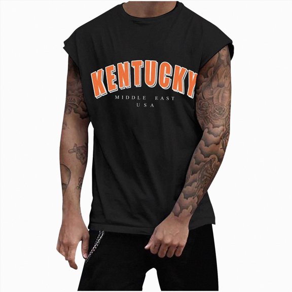 TOWED22 Men's Workout Tank Top Fitness Sports Gym Tank Top Sleeveless Shirt for Beach Running Bodybuilding(Black,XXXL)