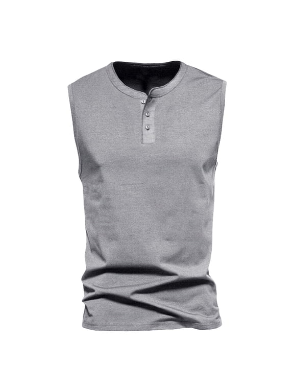 TOWED22 Men's Workout Tank Tops Mesh Gym Sleeveless Bodybuilding Shirts Fitness Muscle Tee(Grey,M)