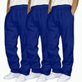 thumbnail image 1 of TOWED22 Mens Active Fleece Athletic Sweatpant Basic Running Drawstring Workout Sweat Pants(Blue,3XL), 1 of 4