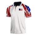 thumbnail image 1 of TOWED22 Mens American Patriotic Flag Polo Short Sleeve Shirt 4th of July Polo Shirts for Men(Red,L), 1 of 4
