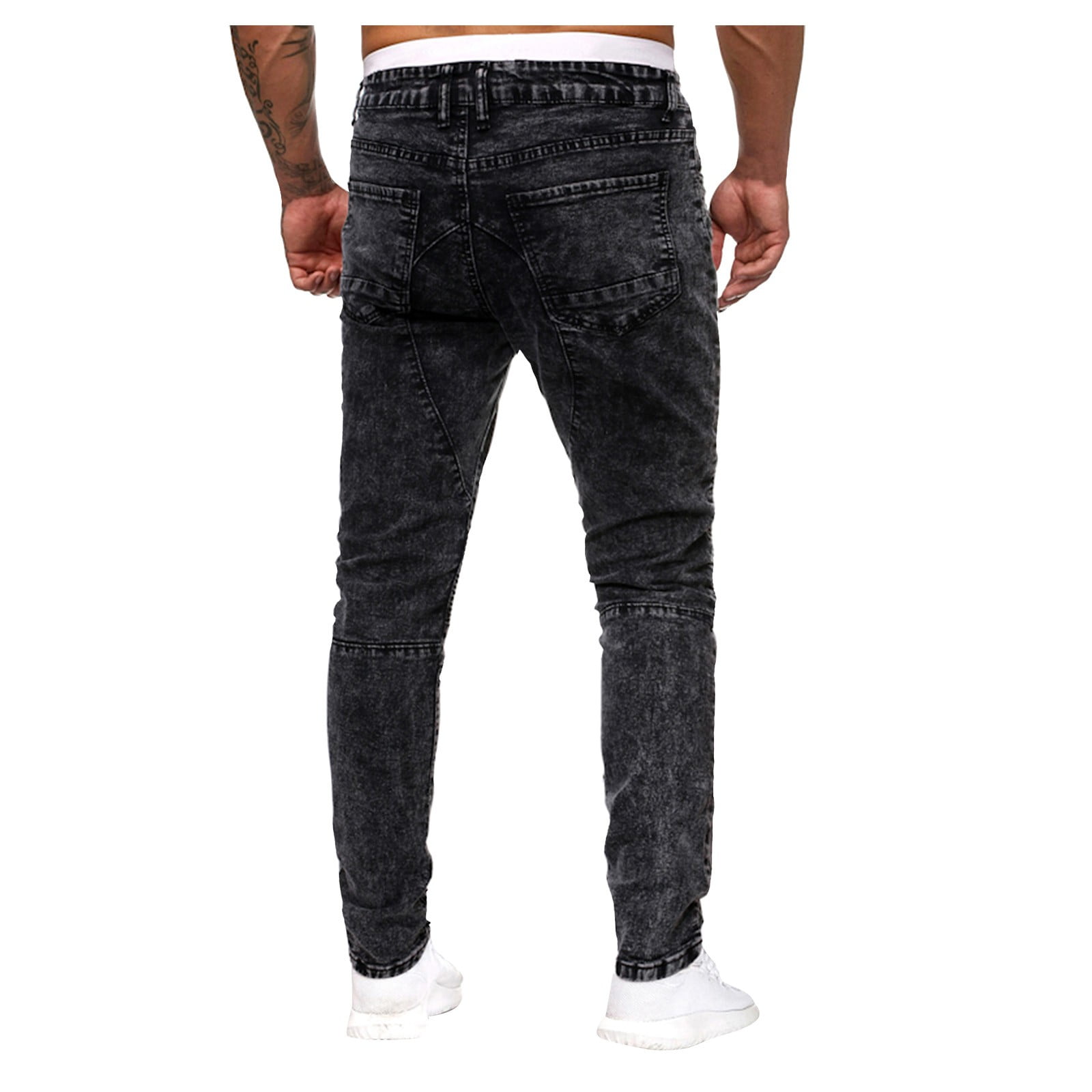 Herrnalise Men's Ripped Skinny Stretch Distressed Destroyed