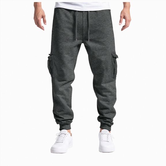 TOWED22 Mens Big and Tall Sweatpants Athletic Plus Size Joggers Lounge Drawstring Elastic Bottom Pant with Pocket(Dark Gray,XL)