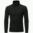 thumbnail image 1 of TOWED22 Mens Mock Turtleneck Sweater Long Sleeve Casual Pullover Sweater Slim Fit Basic Knit Tee(Black,XXL), 1 of 7