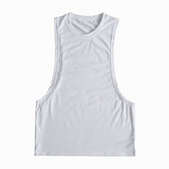 TOWED22 Mens Muscle Tank Tops Sleeveless Gym Bodybuilding Workout Cool Shirts(White,M)