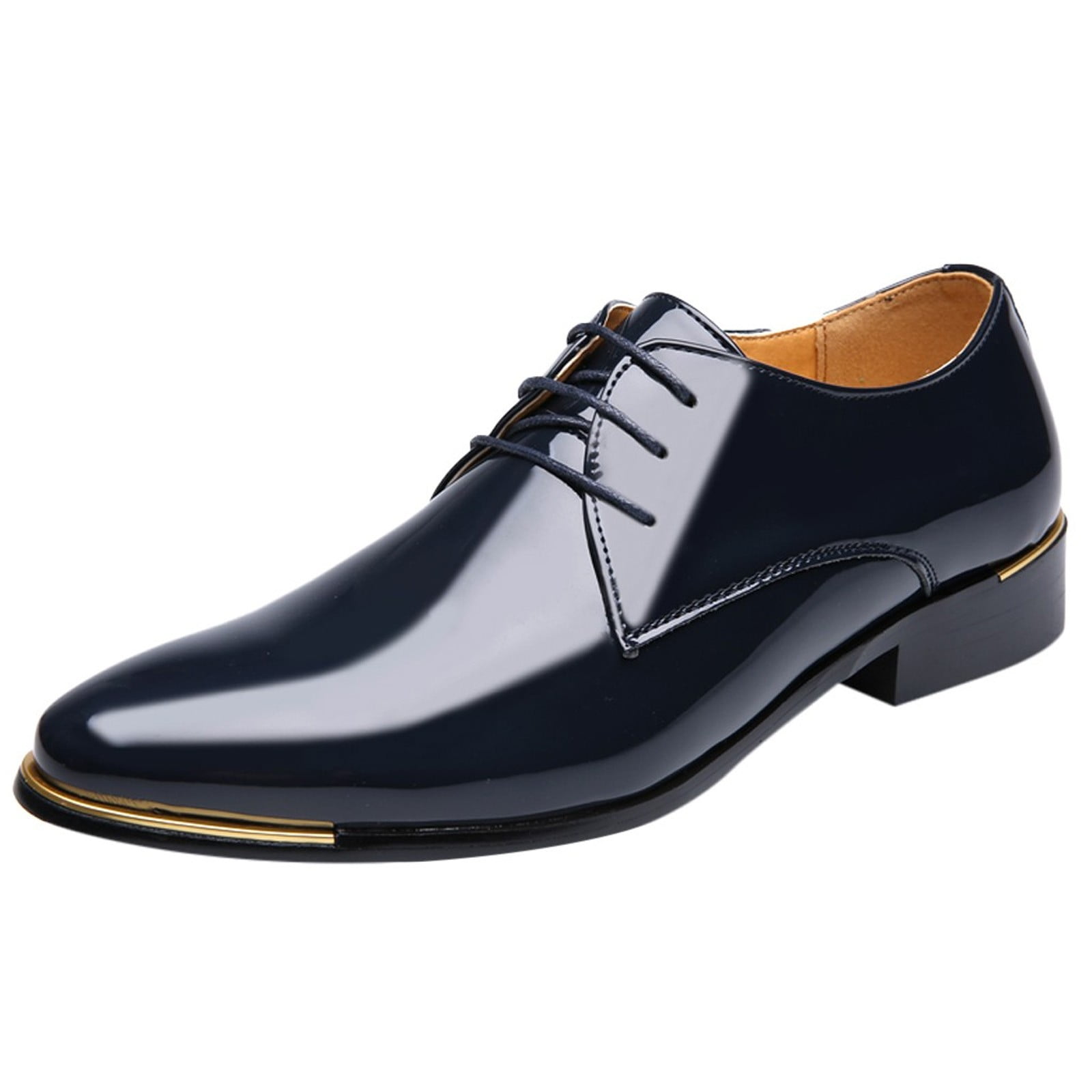 Buy Blue Genuine Leather Plain Snow Top Brogue Shoes For Men by Hats Off  Accessories Online at Aza Fashions.