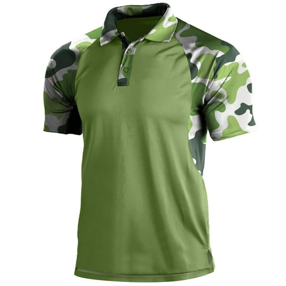 TOWED22 Mens Polo Shirt Men's Golf Polo Shirts Outdoor Pique Performance Short Sleeve Hiking Shirts Green,XL