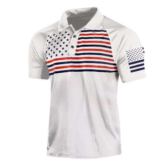 TOWED22 Men's Polo Shirts Sport Casual Short Sleeve Golf Polo Tennis T-Shirt(White,3XL)