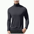 thumbnail image 1 of TOWED22 Mens Ribbed Slim Fit Knitted Pullover Casual Turtleneck Sweater(Dark Gray,L), 1 of 3