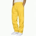thumbnail image 1 of TOWED22 Mens Sweatpants Casual Open Bottom Sweat Pants for Men Drawstring Workout Pants with Pockets(Yellow,XL), 1 of 4