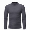 thumbnail image 1 of TOWED22 Mens Turtleneck Shirts Slim Fit Shirt Tops Lightweight Pullover Thermal Sweater Casual Long Sleeve Shirt(Dark Gray,L), 1 of 7