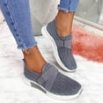 thumbnail image 1 of TOWED22 Mesh Walking Shoes Women Fashion Sneakers Comfort Wedge Platform Loafers Shoes(Grey,9), 1 of 4