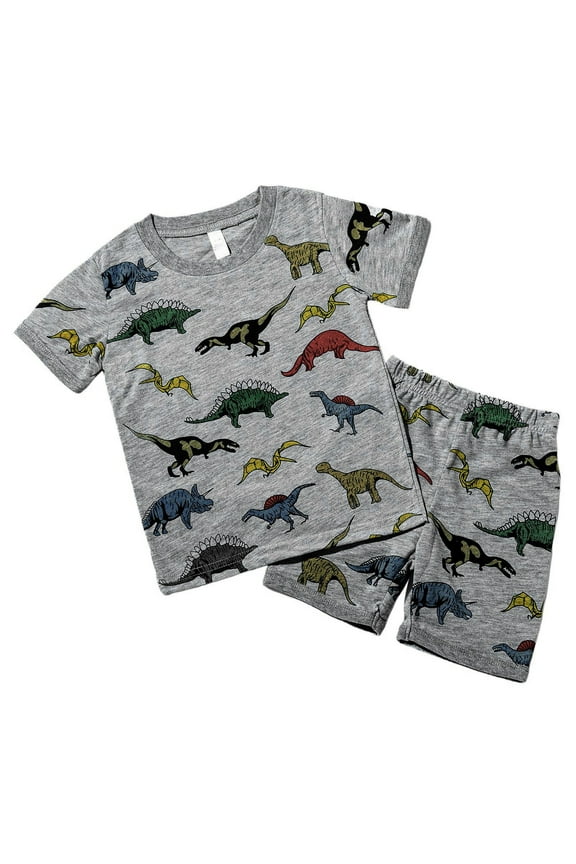 Newborn Baby Boy Summer Clothes Short Sleeve Color Block Front Pocket T-Shirt Top Shorts 2Pcs Casual Outfit(Grey,3-4 Y)