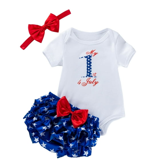 TOWED22 Newborn Baby Girl Clothes Daddys Girl Short Sleeve Romper Floral Shorts Headband Infant Summer Outfits(Blazer,9-12 M)