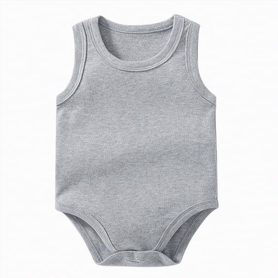 TOWED22 Newborn Baby Girl Clothes Ruffle Sleeve Solid Smocked Bubble Romper Jumpsuit Bow Headband Cute Summer Clothes Grey,3-6 M