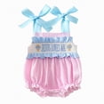 thumbnail image 1 of TOWED22 Newborn Baby Girl Romper Sleeveless Square Neck Plaid Print Strawberry Embroidery Jumpsuit Infant Summer Outfits Pink,12-18 M, 1 of 8