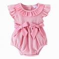 thumbnail image 1 of TOWED22 Newborn Baby Girl Summer Clothes Sleeveless Bubble Romper Jumpsuit Top Infant Clothing Cute Baby Girl Outfits Red,12-18 M, 1 of 5
