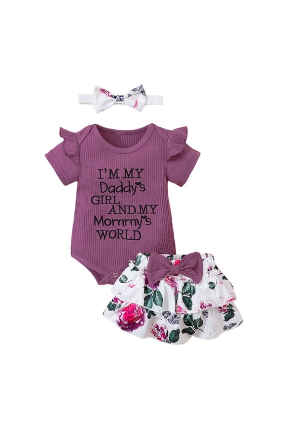 Newborn Baby Girl Summer Outfit Set Contrast Color Romper Jumpsuit Tops Shorts Cute Infant Clothes(Blazer,0-3 M)