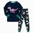 thumbnail image 1 of TOWED22 Pajamas For Kids Little Boys Pajamas Dinosaur Cotton 2 Piece Train Toddler Sleepwear Fall Winter Clothes Set 6-12 Months 12-24 Months 2t 3t 4t 5t 6t 7t 8t 9t Children,Dark Green,8-9 Y, 1 of 5