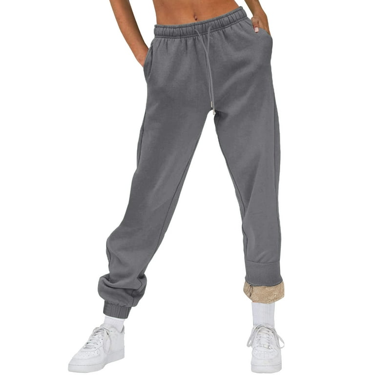 TOWED22 Petite Sweatpants For Women,Women's Active Drawstring Joggers Pants  High Waisted Yoga Workout Track Pants Striped Side Sweat Pants for Women(Dark  Gray,L) 