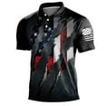 thumbnail image 1 of TOWED22 Polo Shirt Men Men's American Flag Patriotic Shirt for Men 4 of July Muscle Shirts Slim Fit(Black,M), 1 of 4