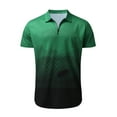 thumbnail image 1 of TOWED22 Polo T Shirts for Men Mens Short Sleeve Polo Shirts Quarter Zip 3D Pullover Sweatshirt Workout Tops Golf Shirt Tennis Hiking Green,XL, 1 of 5