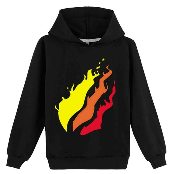 TOWED22 Pullover Hoodie for Boys and Girls Cute Leopard Printed Hooded Sweatshirts with Pockets(Black,3-4 Y)