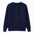 thumbnail image 1 of TOWED22 School Sweater for Girls Girls Cardigan Girls' and Toddler Long Sleeve Button Front Cardigan(Blue,7-8 Y), 1 of 9