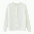 thumbnail image 1 of TOWED22 School Sweater for Girls Girls Cardigan Girls' and Toddler Long Sleeve Button Front Cardigan(White,4-5 Y), 1 of 8