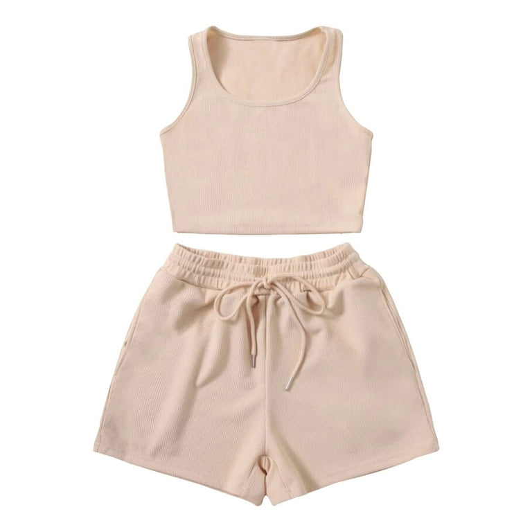 Casual Pocket Buttons O Neck Sleeveless Two Pieces Casual Pocket Buttons O Neck Sleeveless Two Pieces