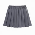 thumbnail image 1 of TOWED22 Skirts for Girls Pleated Skirt A-line Tennis Outfits High Waisted School Uniform Skirts with Shorts(A04-Grey,2-3 Y), 1 of 9