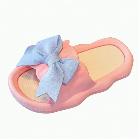 TOWED22 Slides Sandals for Kids,Girls Shower Shoes,Boys Cloud Slides Non slip Quick Dry Bedroom Shoes Indoor Outdoor Open Toe House Casual House Slippers(Blue,13)