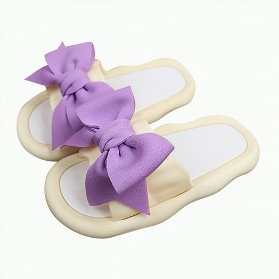 TOWED22 Slides Sandals for Kids,Girls Shower Shoes,Boys Cloud Slides Non slip Quick Dry Bedroom Shoes Indoor Outdoor Open Toe House Casual House Slippers(Purple,1 )