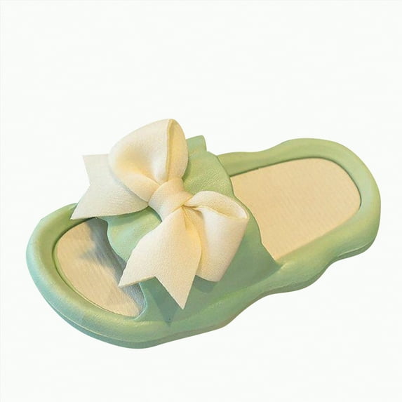 TOWED22 Slides Sandals for Kids,Girls Shower Shoes,Boys Cloud Slides Non slip Quick Dry Bedroom Shoes Indoor Outdoor Open Toe House Casual House Slippers(Green,10)