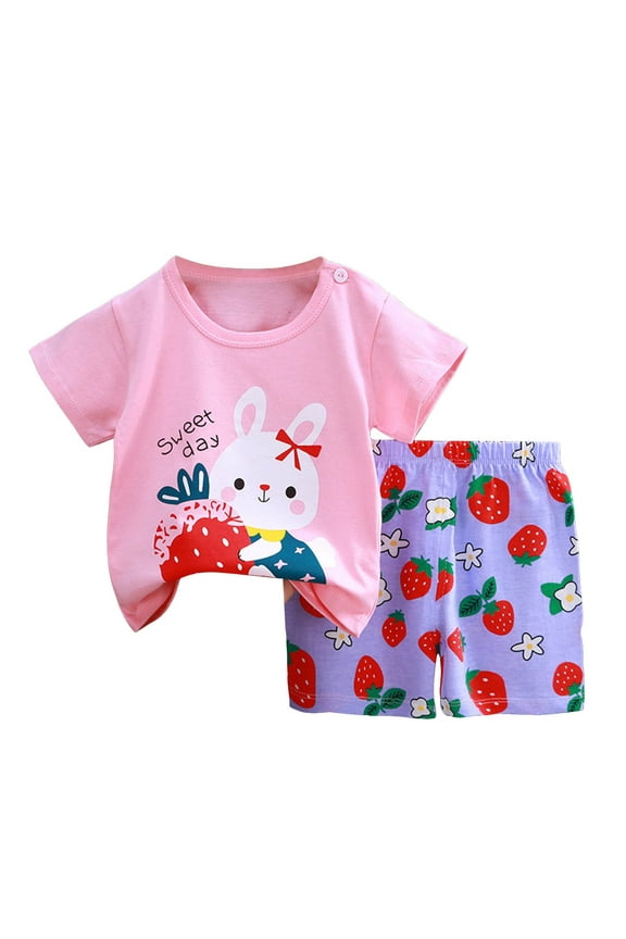 Summer Baby Boy Clothes Short Sleeve Little Dude Mamas Boy Embroidered T-Shirt Tops Shorts Set Waffle Knit Outfit(Pink,9-18 M)